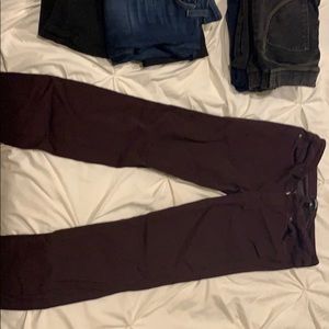 Paige verdugo ankle maroon jeans